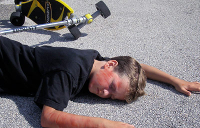 injured child